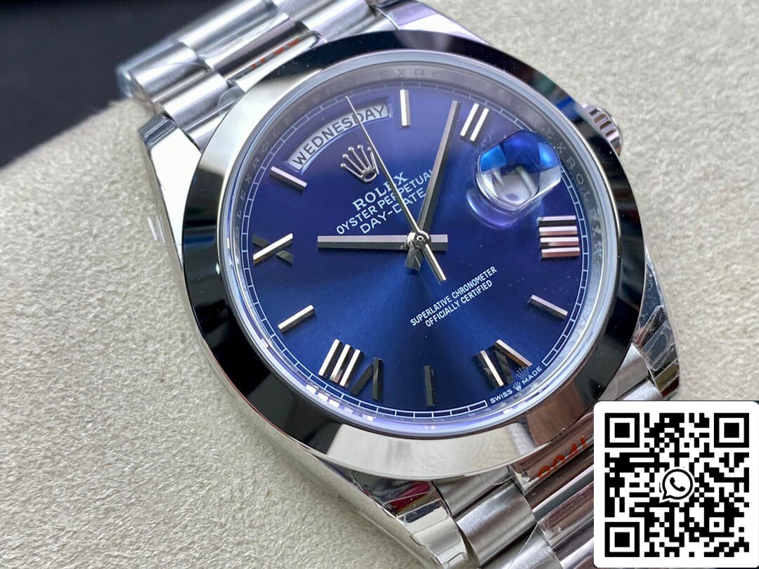 Rolex Day Date M228206-0015 1:1 Mejor edición EW Factory esfera azul