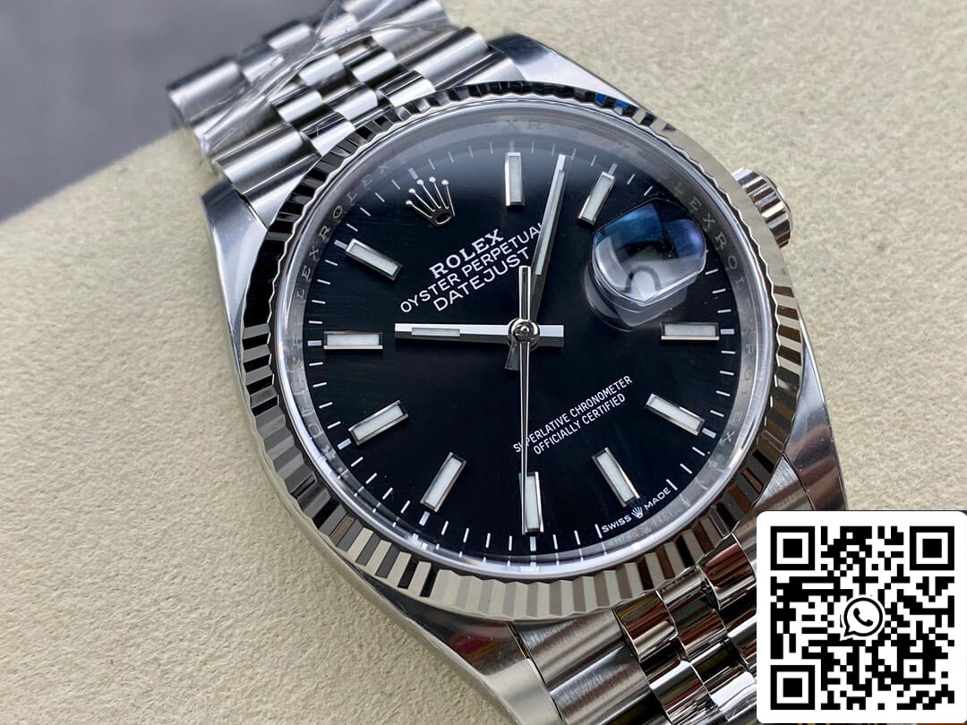 Rolex Datejust M126234-0015 36MM 1:1 Mejor edición Clean Factory esfera negra