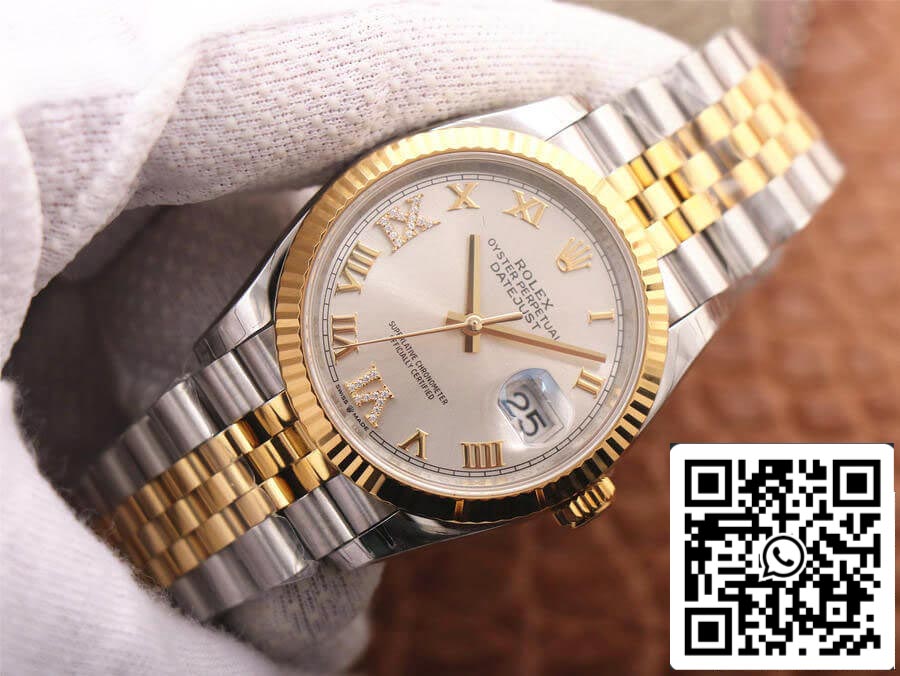 Rolex Datejust M126233-0031 1:1 Mejor edición EW Factory esfera plateada