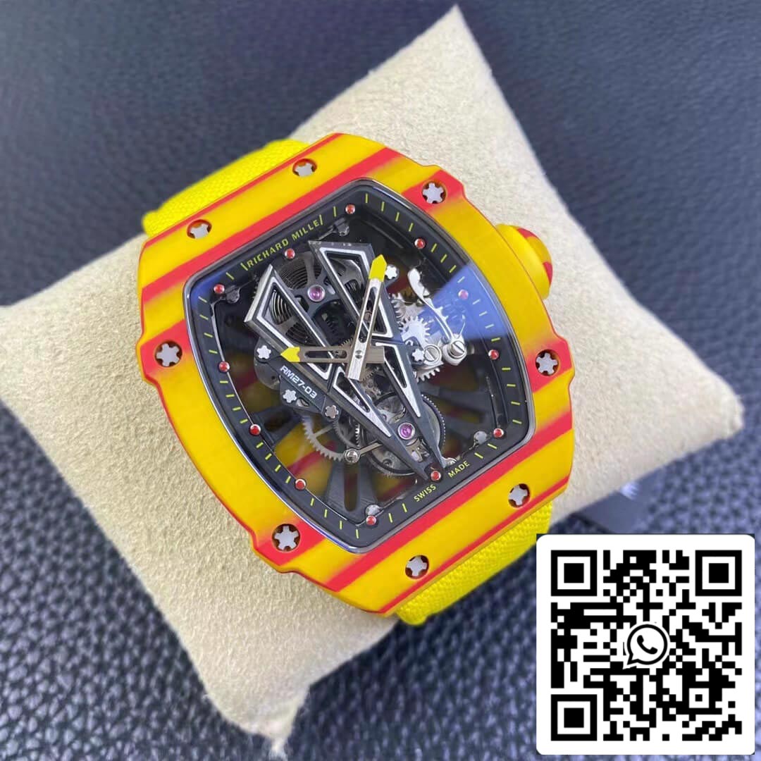 Richard Mille RM27-03 Rafael Nadal Tourbillon 1:1 Mejor Edición RM Factory Correa Amarilla