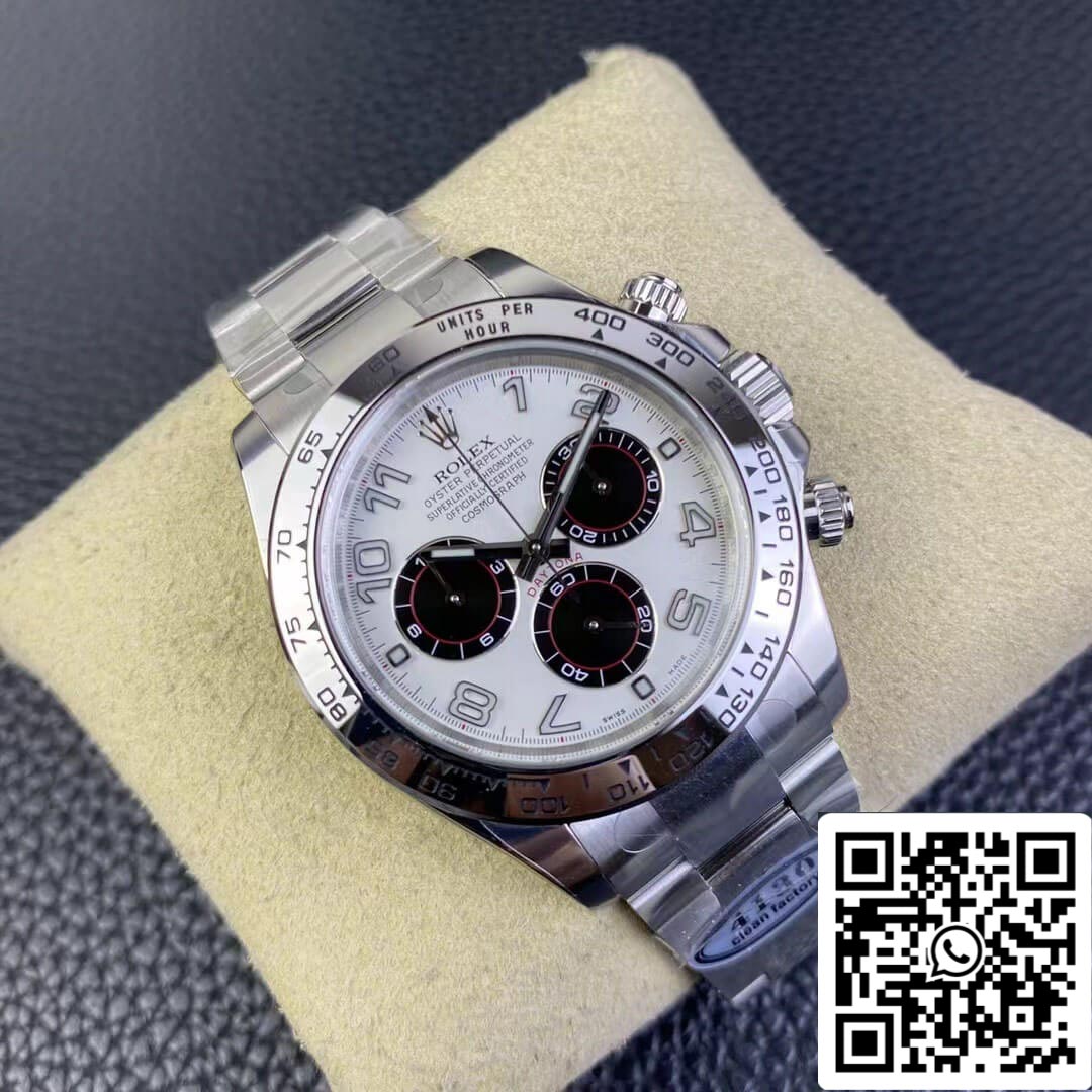 Rolex Cosmograph Daytona 1:1 Best Edition Clean Factory V3 Stainless Steel White Dial