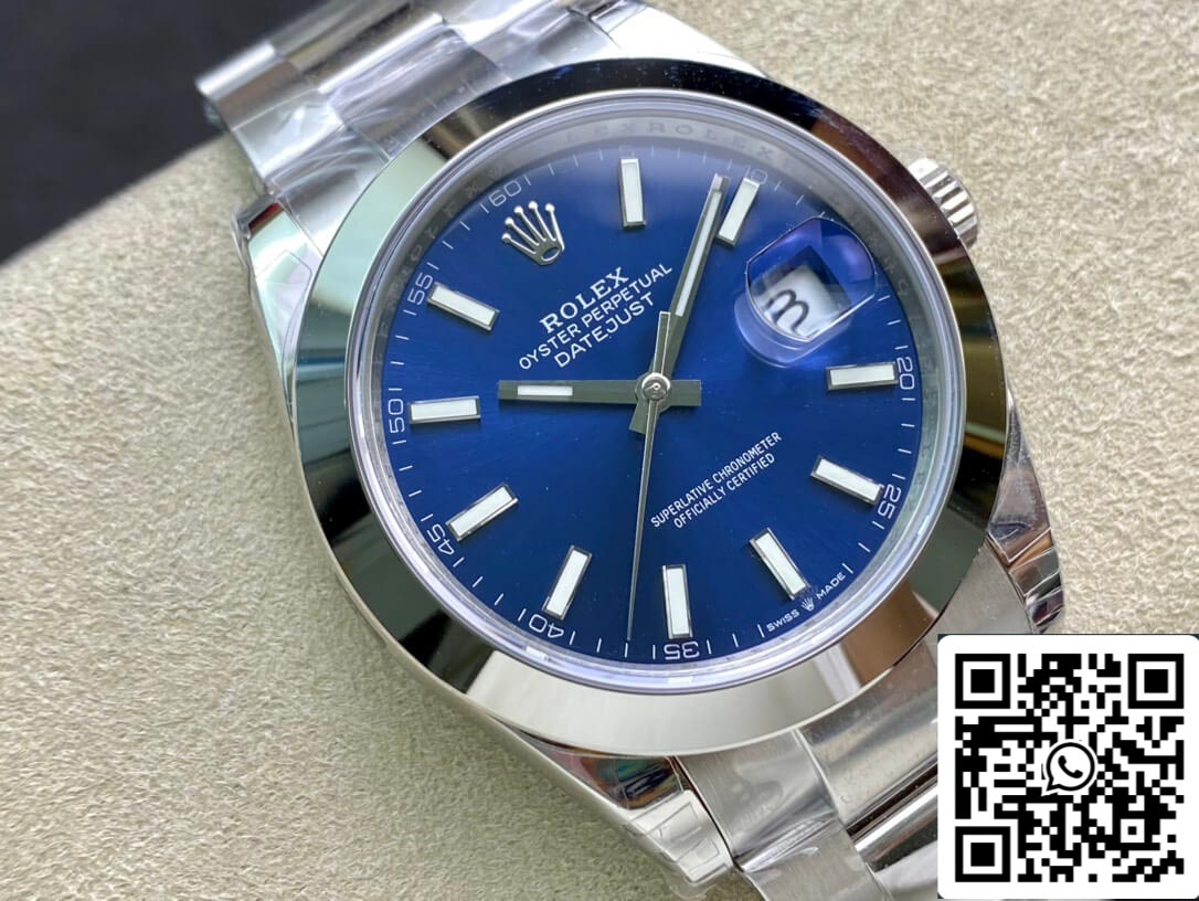 Rolex Datejust M126300-0001 1:1 Smooth rim VS Factory Blue Dial