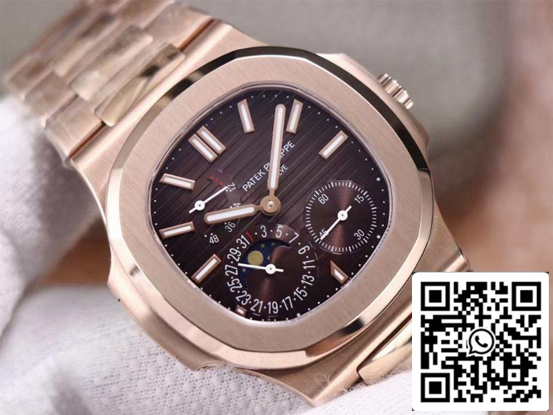 Patek Philippe Nautilus 5712/1A-001 1:1 Mejor edición PF Factory Movimiento suizo en oro rosa