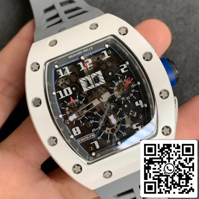 Richard Mille RM-011 1:1 Mejor Edición KV Factory Caja de Cerámica Blanca