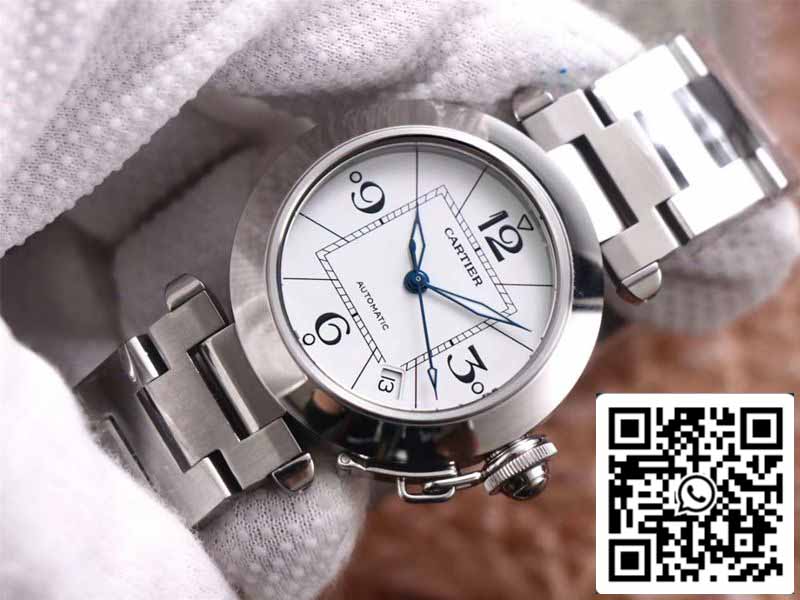 Cartier Pasha W31074M7 1:1 Mejor edición V9 Esfera blanca de fábrica Swiss Cal.049