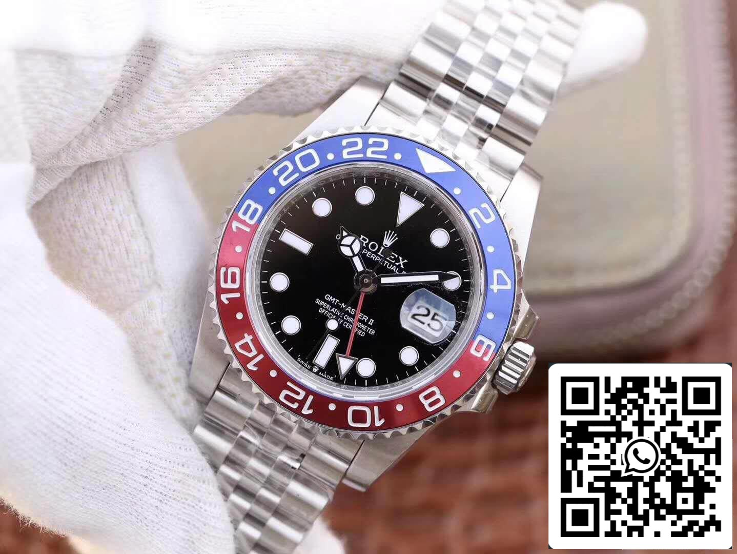 Rolex GMT-Master II 126710BLRO GM Factory 1:1 Best Edition svizzero ETA2836 quadrante nero