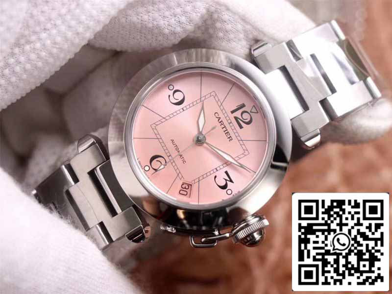 Cartier Pasha W31075M7 1:1 Best Edition V9 Factory quadrante rosa svizzero Cal.049