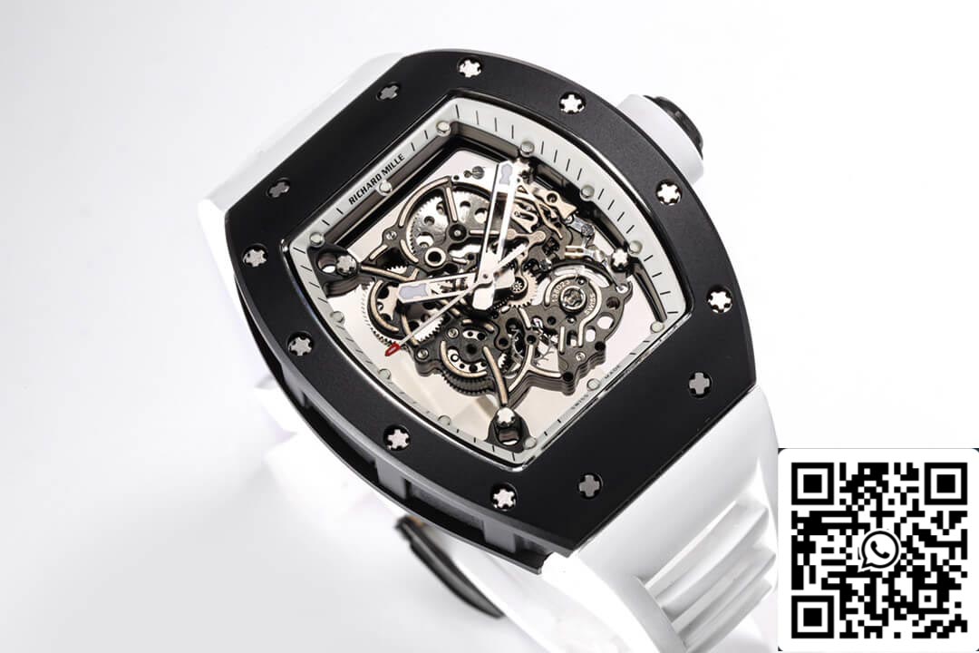 Richard Mille RM-055 1:1 Mejor Edición BBR Factory Correa de Caucho