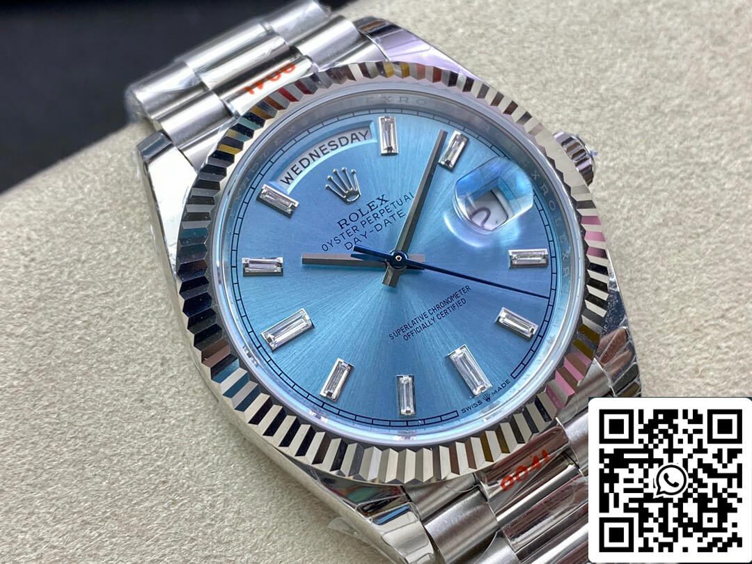 Rolex Day Date M228236-0006 1:1 Mejor edición EW Factory esfera azul hielo