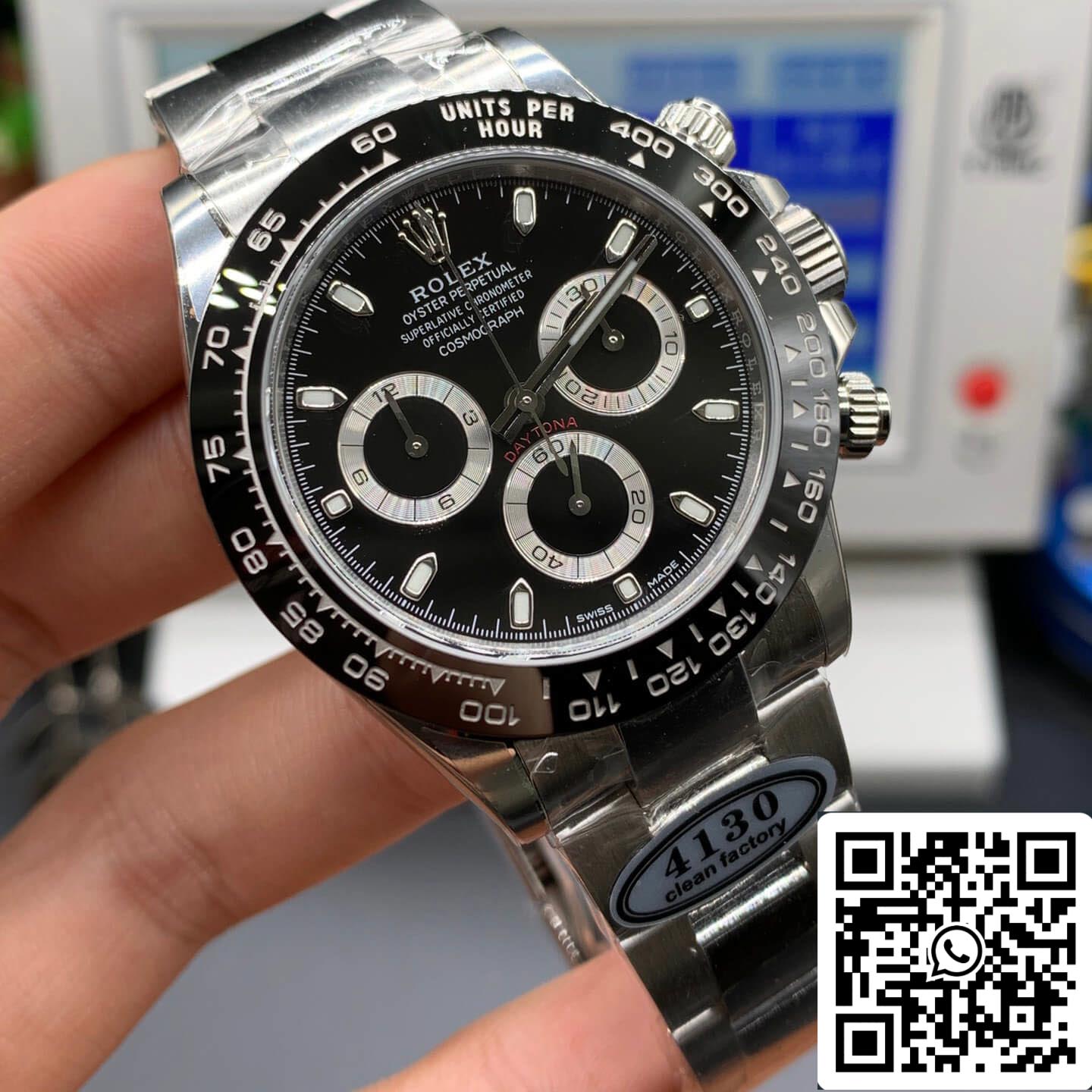 Rolex Cosmograph Daytona M116500LN-0002 1:1 Best Edition Clean Factory V3 Lunetta in ceramica