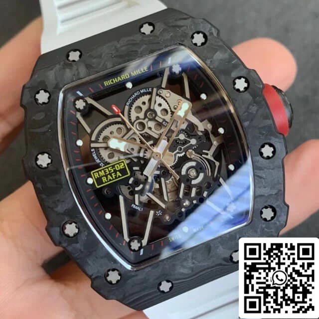 Richard Mille RM35-02 Cinturino bianco in fibra di carbonio KV Factory V3 1: 1 della migliore edizione