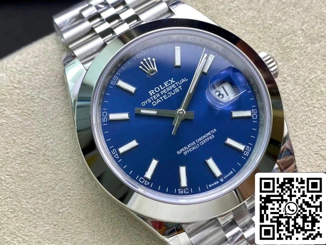 Rolex Datejust M126300-0002 41MM 1:1 Best Edition VS quadrante blu di fabbrica