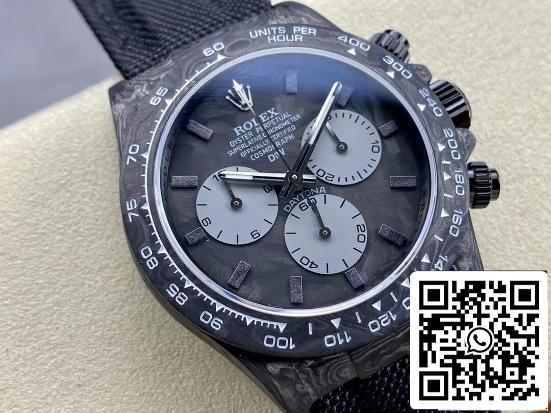 Rolex Daytona Cosmograph Diw Versione personalizzata 1:1 Best Edition Noob Factory Cinturino nero