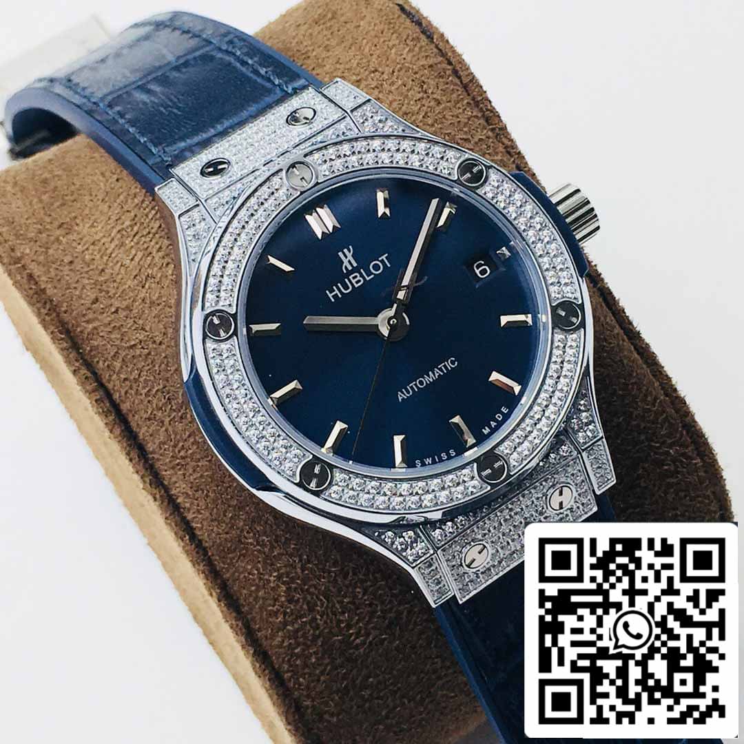 Hublot Classic Fusion 38MM 1:1 Best Edition HB Factory Diamond Blue Quadrante