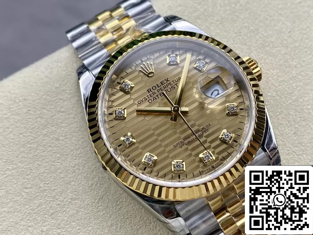 Rolex Datejust M126233-0045 36MM 1:1 Migliore edizione VS Quadrante con diamanti di fabbrica