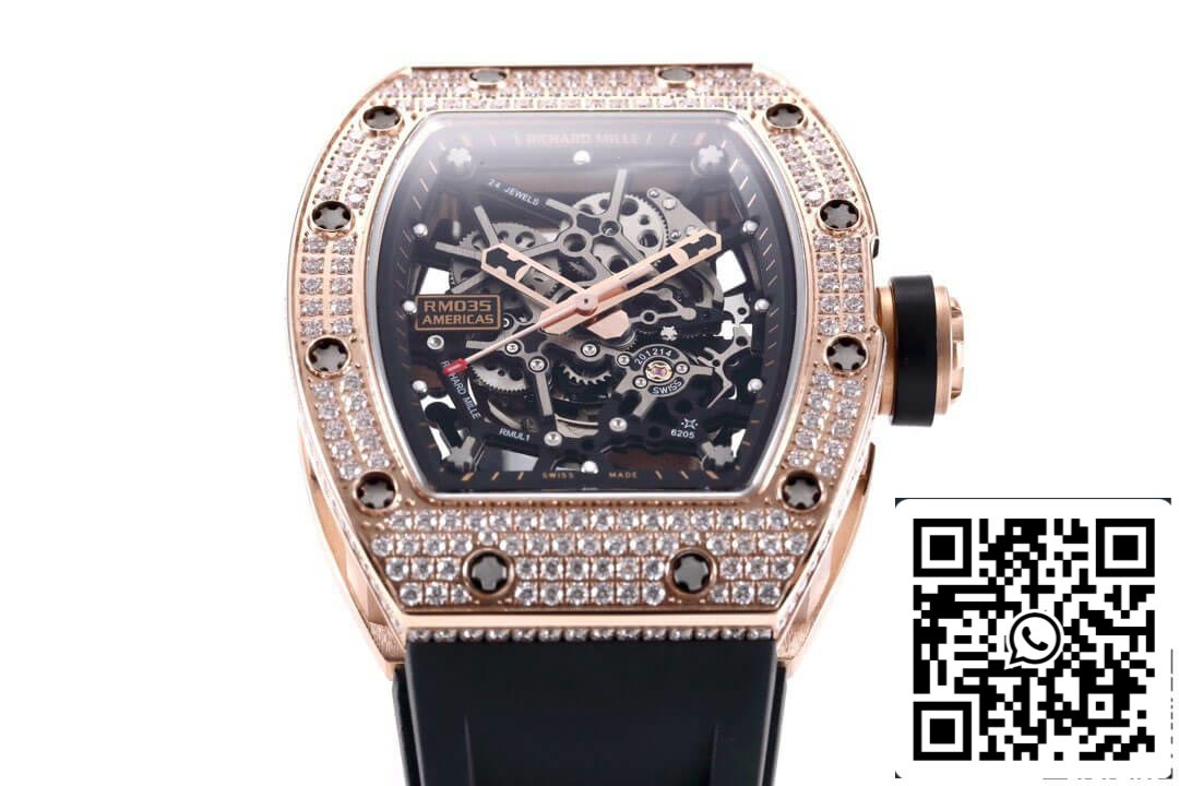 Richard Mille RM035 Cassa con diamanti KV Factory in scala 1:1 delle Americhe