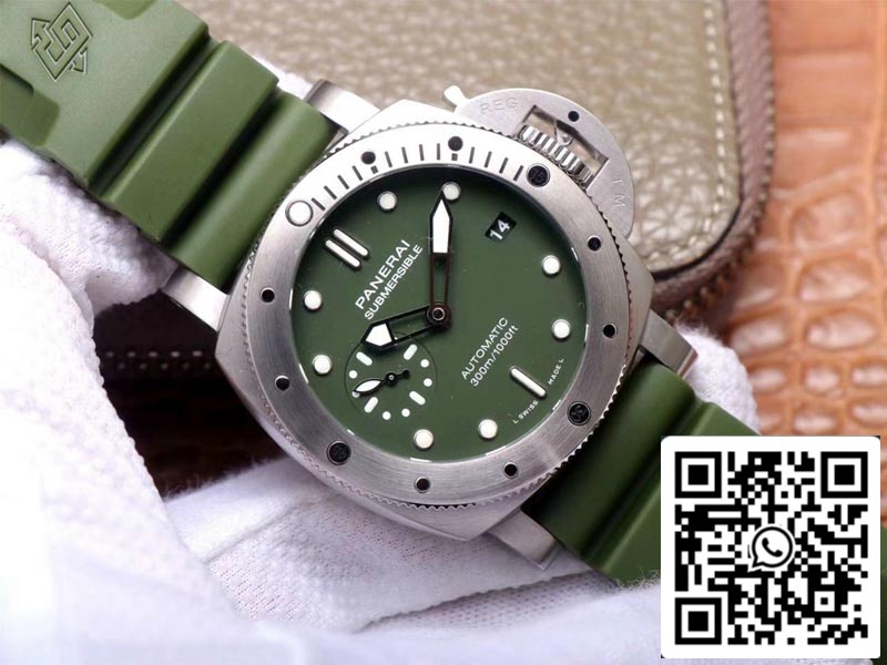 Panerai Sumergible PAM01055 1:1 Mejor edición VS Factory Green Dial Swiss P9000