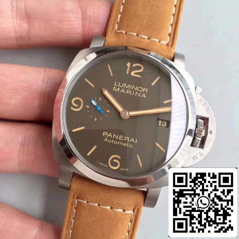 Panerai Luminor PAM1351 ZF Factory Uomo Orologi 1: 1 Best Edition Swiss ETA P9010 Cinturino in pelle marrone