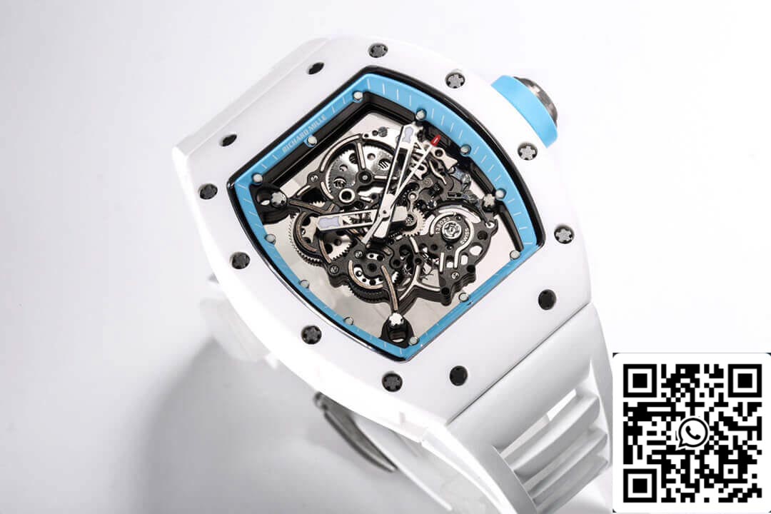 Richard Mille RM-055 1:1 Mejor Edición BBR Factory Caja de Cerámica Blanca