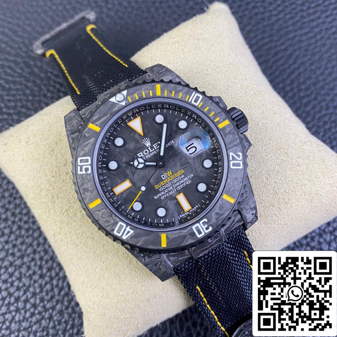 Rolex Submariner 1:1 Mejor Edición VS Factory DIW Bisel de Fibra de Carbono