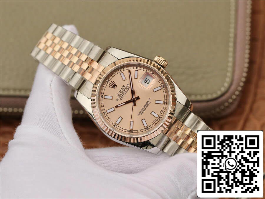 Rolex Datejust 116231 36MM 1:1 Best Edition GM Factory Rose Gold Pink Dial