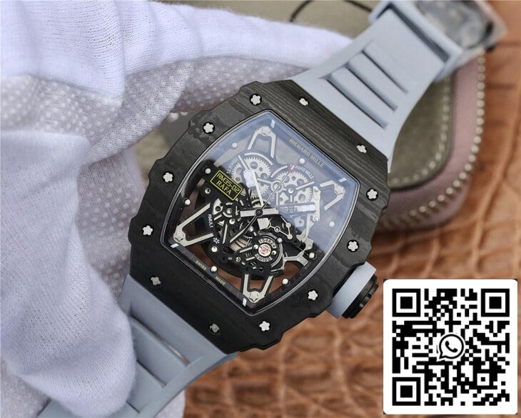 Richard Mille RM-035 KV Factory 1:1 Best Edition Fibra di carbonio nera