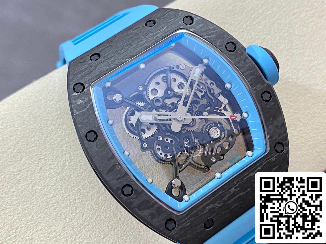 Richard Mille RM-055 1:1 Best Edition BBR Factory Blue Strap