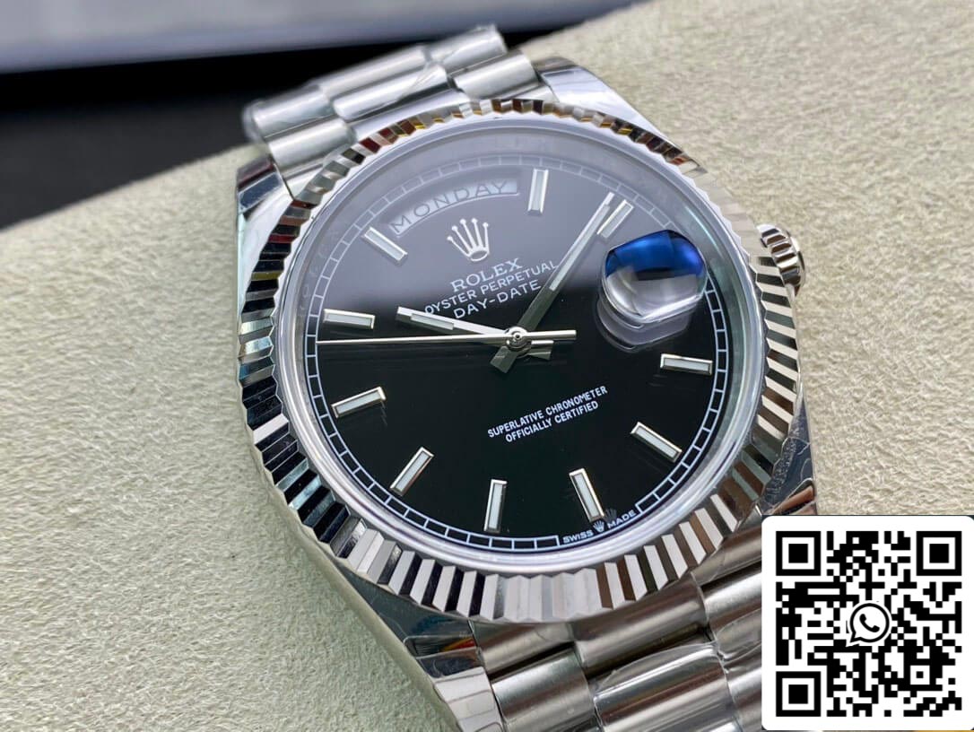 Rolex Day Date M228236-0003 1:1 Mejor edición EW Factory esfera negra