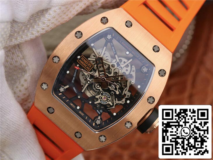 Cinturino arancione Richard Mille RM035 Americas KV Factory 1: 1 Best Edition