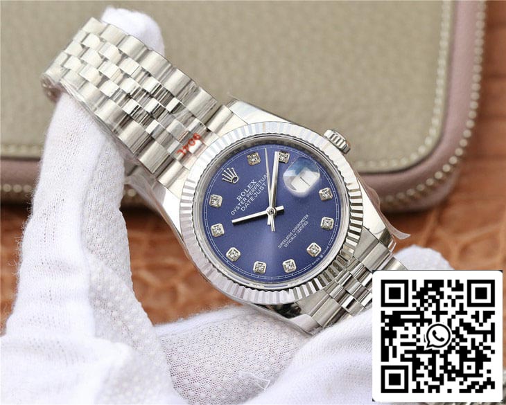 Rolex Datejust M126234-0037 Quadrante blu con diamanti incastonati 1:1 Best Edition GM Factory