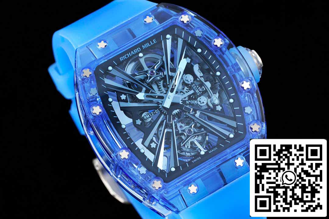 Richard Mille RM12-01 1:1 Mejor Edición RM Factory Tourbillon Caja Versión Transparente