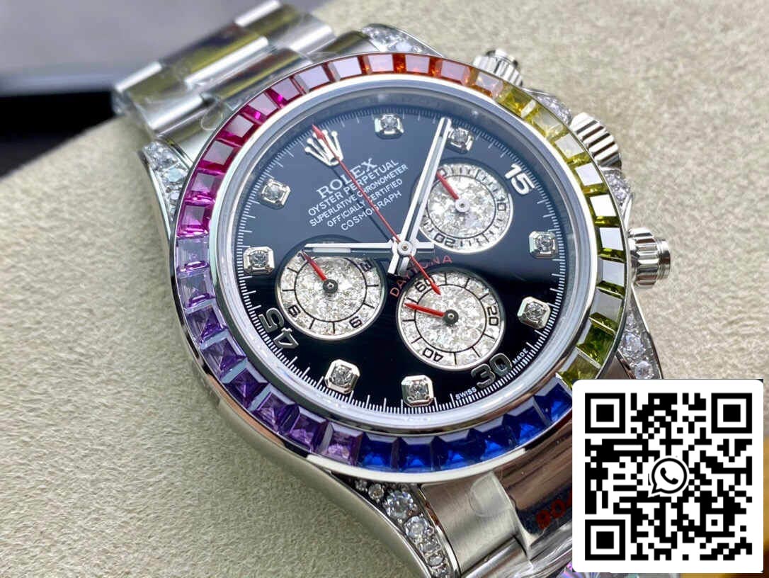 Rolex Daytona Cosmograph 116599 RBOW 1:1 Mejor Edición JH Factory Esfera Negra