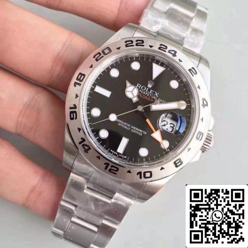 Rolex Explorer II 216570 Noob Factory V7 Relojes para hombre 1:1 Mejor edición suizo ETA3187 Esfera negra