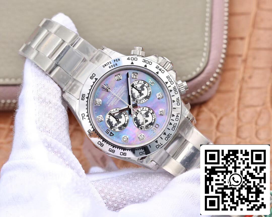 Rolex Daytona Cosmograph 116509-0064 1:1 Best Edition JH Factory 18K White Gold Fritillaria Dial