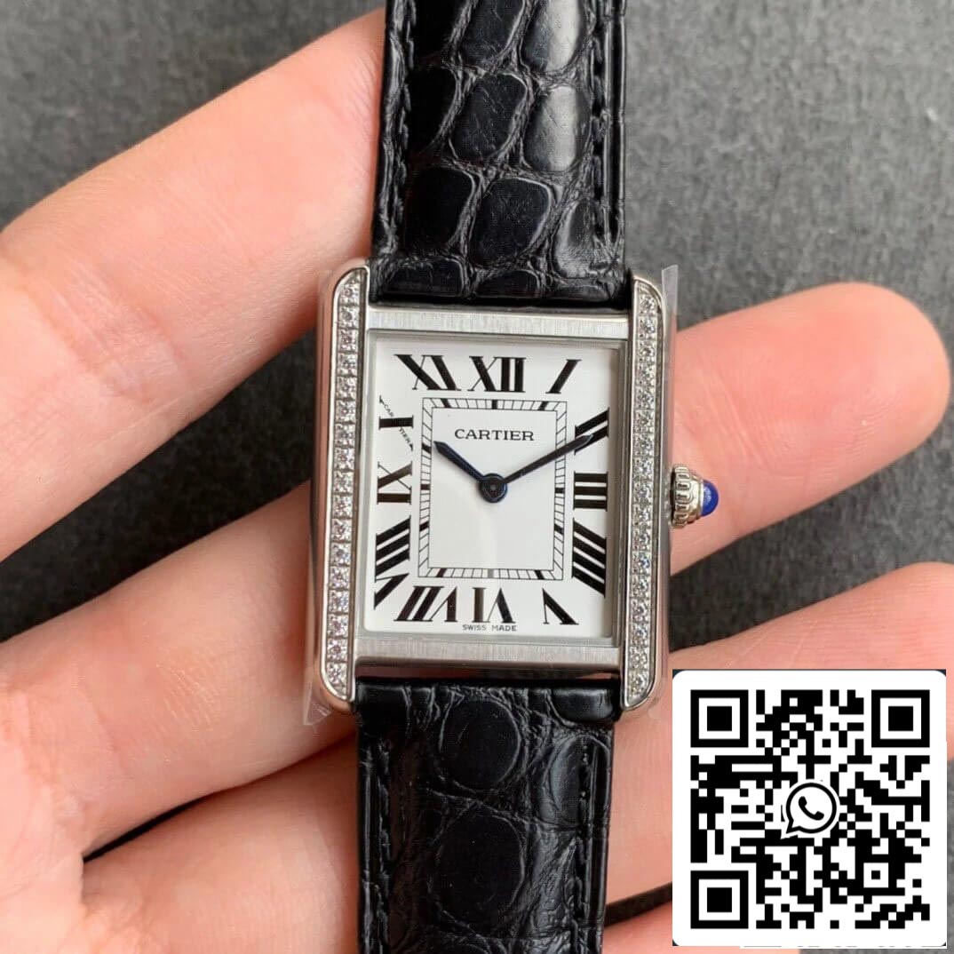 Cartier Tank 1:1 Best Edition K11 cinturino in pelle nera di fabbrica