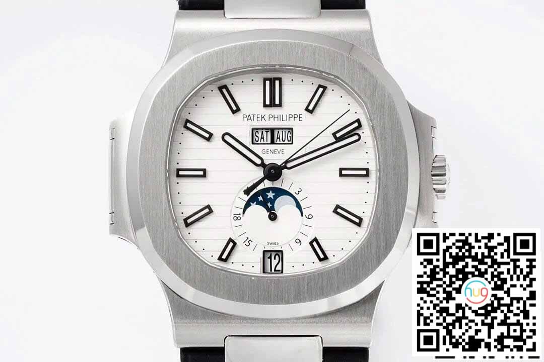 Patek Philippe Nautilus 5726/1A-010 1:1 Mejor edición PPF Factory Correa de caucho negra