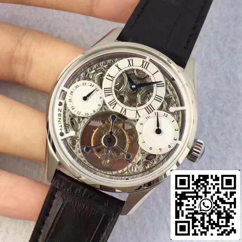 Zenith EP Calender Skeleton Tourbillon RG/LE 1:1 Best Edition Swiss Tourbillon