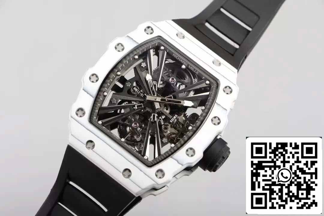 Richard Mille RM12-01 Tourbillon 1:1 Best Edition RM Factory Black Rubber Strap