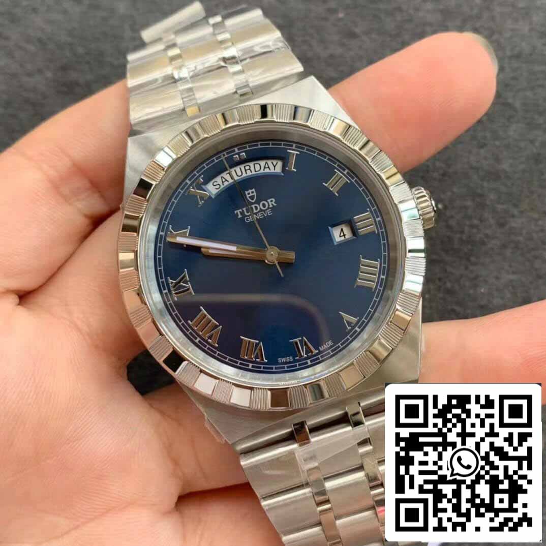 Réplica Tudor Royal M28600-0005 día fecha V7 esfera azul de fábrica