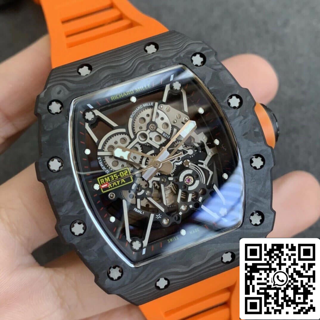 Richard Mille RM35-02 1:1 Mejor Edición KV Factory V3 Correa Naranja