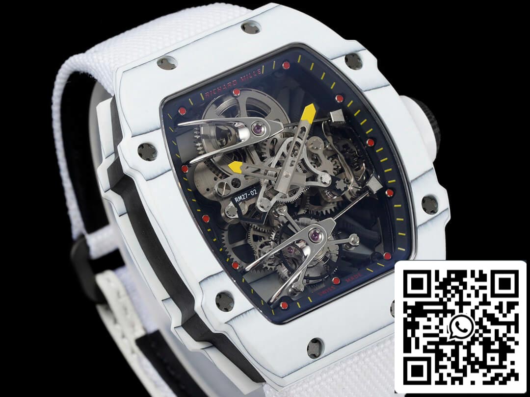 Richard Mille RM27-02 Rafael Nadal Tourbillon 1:1 Migliore edizione RM Factory White Stra