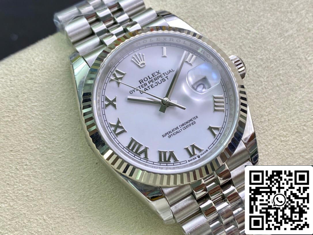 Rolex Datejust M126234-0025 1:1 Mejor edición EW Factory esfera blanca