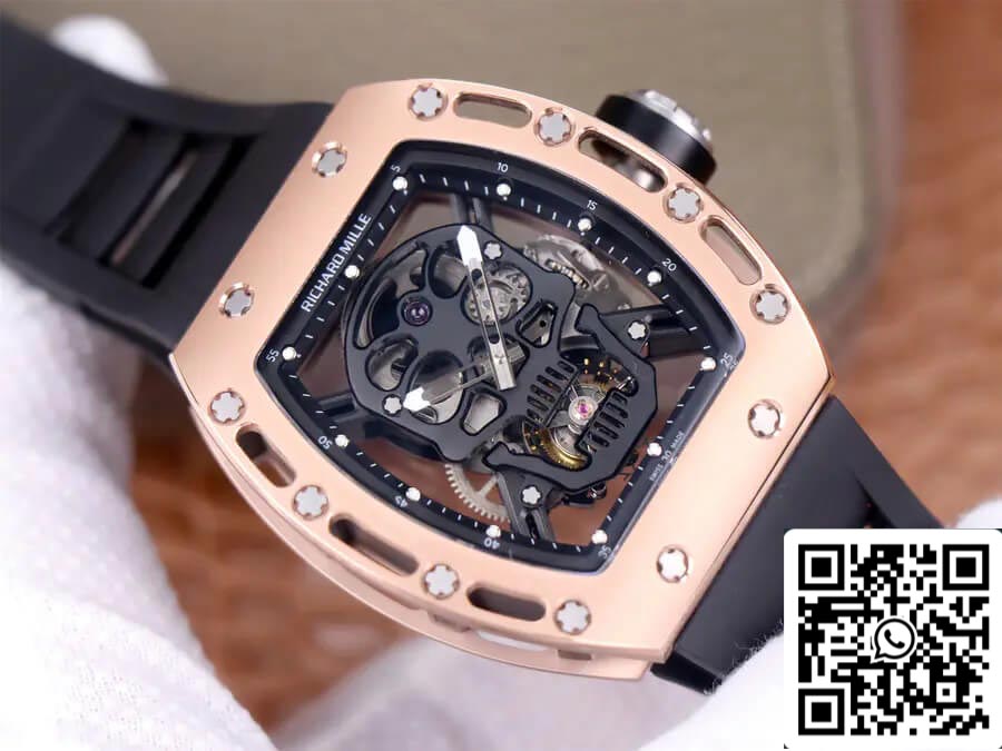 Richard Mille RM52-01 Tourbillon 1:1 Best Edition JB Factory Rose Gold Case