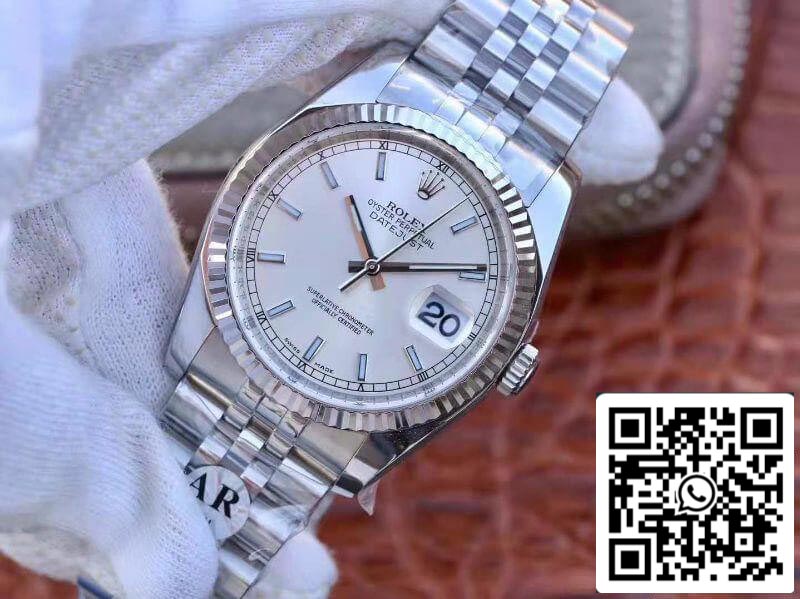 Rolex Datejust II 36 126334 AR Factory 1:1 Mejor edición Suiza ETA3135 Esfera de rodio