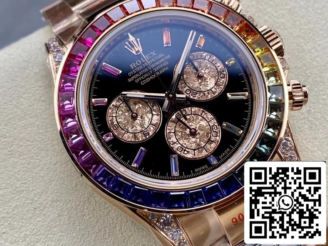 Rolex Daytona 116595 RAINBOW Oro rosa 1:1 Best Edition IPK Factory Oro rosa