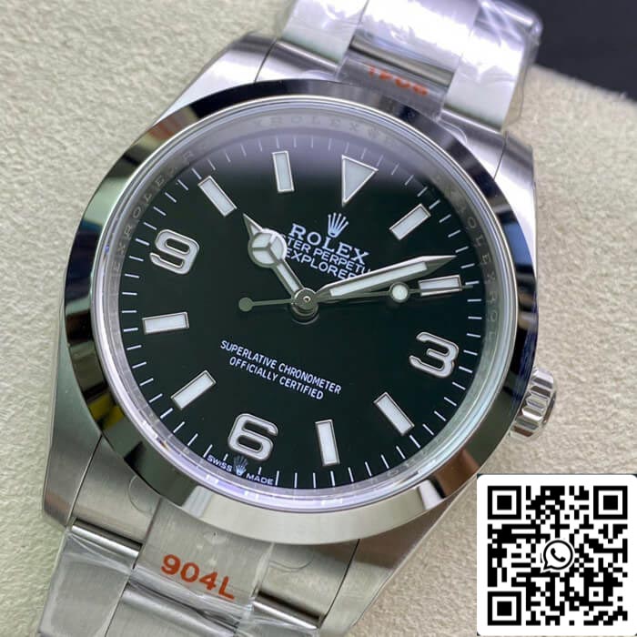 Rolex Explorer M124270-0001 36MM 1:1 Mejor Edición EW Factory Esfera Negra