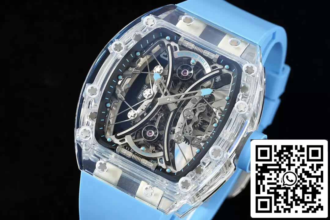 Richard Mille RM053-02 Tourbillon 1:1 Mejor edición RM Factory Correa de caucho azul