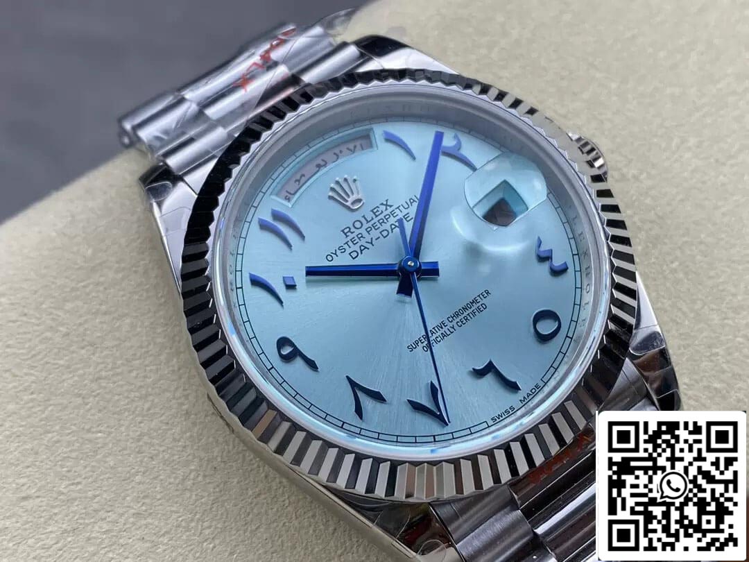 Rolex Day Date M228236 1:1 Best Edition GM Factory V2 Middle Eastern Blue Dial