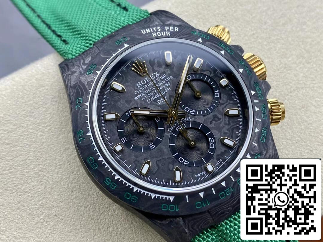 Rolex Daytona Cosmograph 1:1 Best Edition Noob Factory Diw Versione personalizzata Cinturino verde scuro