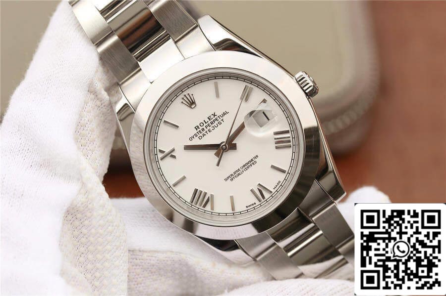 Rolex Datejust 41MM 1:1 Mejor edición EW Factory esfera blanca